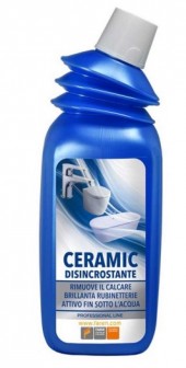 CERAMIC  PULITORE DISINCROSTANTE - RIMUOVE CALCARE BRILLANTA RUBINETTERIE 750 ml.