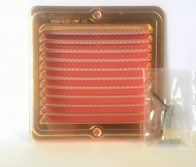 Griglia quadrata aerazione da appoggio in RAME - Con rete - 150 X 150cm² 72