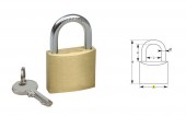 Lucchetto in ottone - Arco temperato/60mm - IBFM