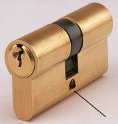 Cilindro di sicurezza antitrapano in ottone con chiave piatta 0A310-05-0 - CIS