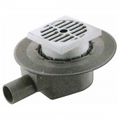 Pozzetto Go-GO con griglia INOX manich.regol. scarico int D40mm/estD50mm