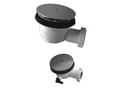 'Doccione' sifone per piatti doccia con foro dn90 con coperchio cromato dn120.