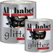 GLITTER per PITTURA-smalti acrilici all'acqua-flatting color ARGENTO - ORO - PER PARETI-MOBILI ML.250