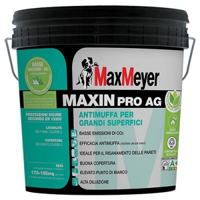 IDROPITTURA TRASPIRANTE ANTIMUFFA MAXIN PRO AG BIANCO CALIBRATO LT. 14