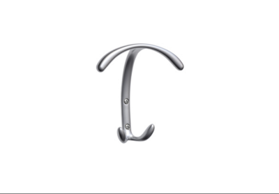 APPENDIABITI DA PARETE Portabito in Zama pressofusa CROMO OPACO art.1020