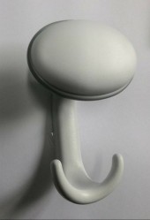 APPENDIABITI DA PARETE IN RESINA BIANCA con BORDO GRIGIO - art. AT90