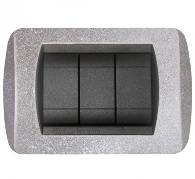 PLACCA LIVING INTERNATIONAL IN METALLO VERNICIATO 3 POSTI