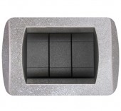 PLACCA LIVING INTERNATIONAL IN METALLO VERNICIATO 3 POSTI