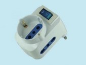 ADATTATORE  2 PRESE BIPASSO 2P+T 10/16A +1 PRESA SCHUKO SPINA 16 A CON INTERUTTORE