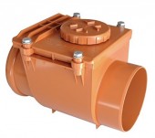 VALVOLA ANTIRIFLUSSO IN PVC ROSSO AD INCOLAGGIO D. 140