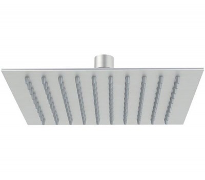 SOFFIONE DOCCIA ULTRA PIATTO IN ACCIAIO INOX SPAZZOLATO 30*30 CM.